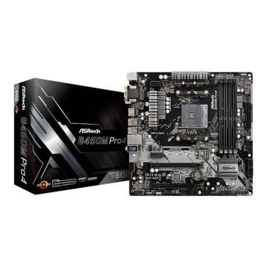 Imagem de Placa-Mãe Asrock B450M Pro4, Amd Am4, Matx, Ddr4