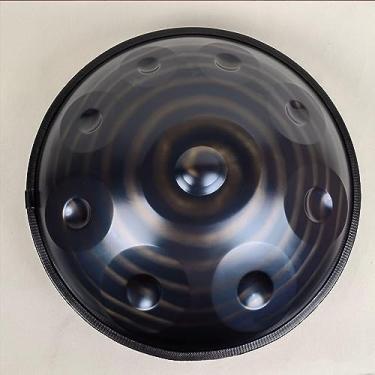 Imagem de Tambor de mão de aço profissional, instrumento de tambor de handpan em Ré menor, tambor de mão de aço de 432 Hz com suporte de handpan, estojo de handpan, instrumento de percussão de meditaç