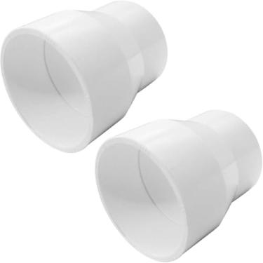 Imagem de YSIL 2 peças 7,6 cm x 5 cm adaptador de acoplamento redutor de PVC soquete x encaixes de tubulação, Schedule 40 conectores de soquete deslizante de tubo DWV PVC para conexão de tubulação de