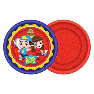 Imagem de Prato Papel Redondo 18 Cm Luccas Neto 12 Un.