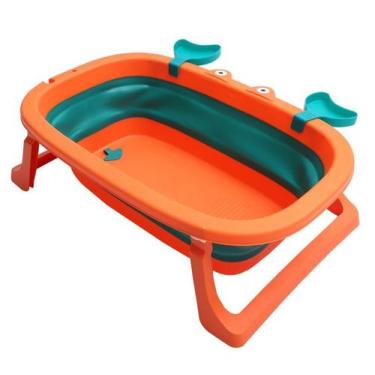 Imagem de Banheira Dobrável De Bebê Retrátil Infantil Antiderrapante - Tibaby, L