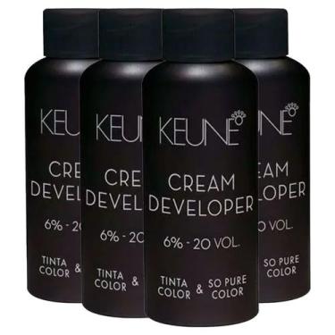 Imagem de Kit 4 Cremes Oxidantes 6% Keune Tinta Developer 20 Vol 60ml