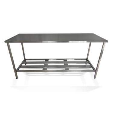 Imagem de Mesa Aço Inox Profissional 140x60x90 cm Nortinox