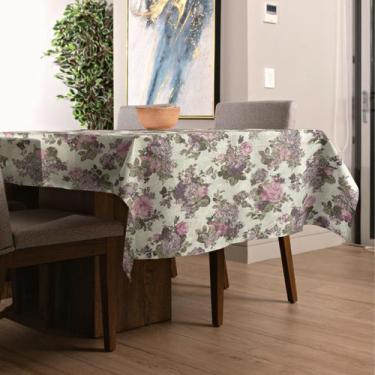 Imagem de Toalha de Mesa Retangular Jacquard Medalhão  - MUMUDECOR, 1009 Rosa