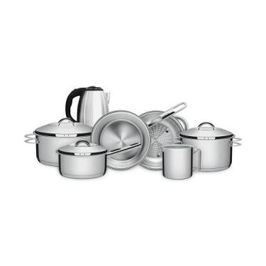 Imagem de Conjunto De Panelas Solar Inox 6 Peças E Chaleira Elétrica ECH01 1,8L 