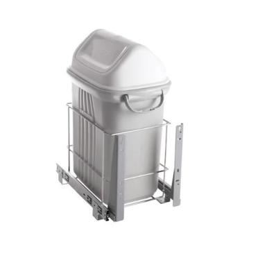Imagem de Lixeira De Embutir Deslizante 19L Para Cozinha 7148T Cromado - GTB
