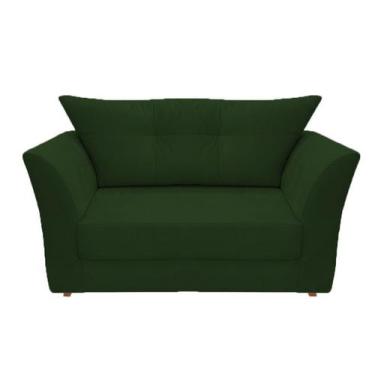Imagem de Namoradeira Decorativa Isis Suede Verde Pés Madeira Ms Decor - Mansão 