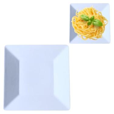 Imagem de Kit 2 Pratos Quadrado Grande 30cm em Melamina Premium Luxo - Best