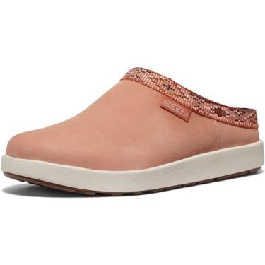 Imagem de KEEN Pantufas femininas Elle de camurça confortáveis duráveis para ambientes internos e externos, Cortiça/Bétula, 5