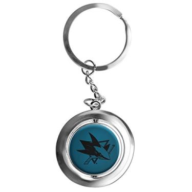 Imagem de Chaveiro NHL San Jose Sharks Puck Spinner, azul, tamanho único