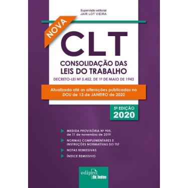 Imagem de Livro - CLT  Consolidação das Leis do Trabalho 2020 - Mini