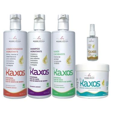 Imagem de Kit Divine Mèches Kaxos Shampoo Condicionador Creme para Cacheados Óle