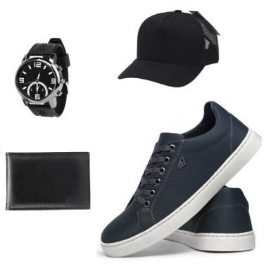 Imagem de Sapatenis Tenis Masculino Confortavel + Acessorios - REF, 40, Cinza