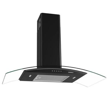 Imagem de Coifa De Parede Clean Vidro Curvo Black 90cm Preto 220v