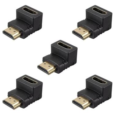 Imagem de Adaptador Hdmi 90 Graus Em L Kit Com 5 Macho X Fêmea Para Tv Parede Monitor Notebooks Plug Hdmi Emenda Conector Hdtv Audio Video Compativel Com Hdmi Ultra 4K PREMIUM
