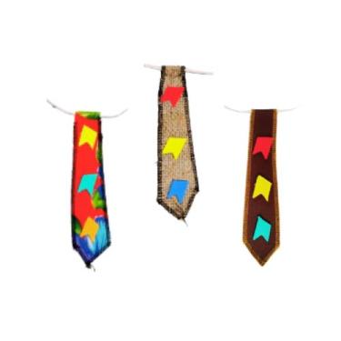 Imagem de Kit 3 gravatas caipira são joão festa junina pequena - Usina de Arte