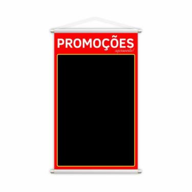 Imagem de Banner Promoções Aproveite Fundo Preto Preço Lona Grande - Plimshop
