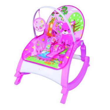 Imagem de Cadeirinha de Alimentação Musical De Descanso Vibratória  Rosa Color B