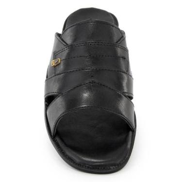 Imagem de Sandália Masculina Couro Confortável Calce Fácil Clássica - Granado, 4