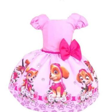 Imagem de Vestido Temático Festa Patrulha Canina Rosa Pérola - NALU_KIDS, 6, Ros