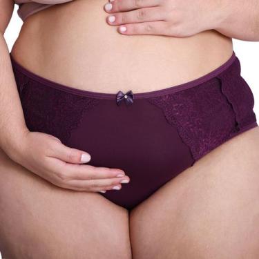 Imagem de Calcinha Plus Size Dia a Dia Conforto em Microfibra Detalhe Renda Lind