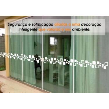 Imagem de Pelicula Faixa Vidro Blindex Porta Janela Sinalizar Decorar Parede - i