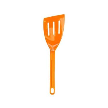 Imagem de Espátula Talher Nylon Cozinha Goumert Utensílio Laranja 28Cm - Talhere
