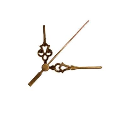 Imagem de Ponteiros para Máquina de Relógio Colonial Grande 6,5cm Ouro - UNIART