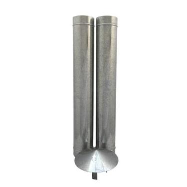 Imagem de 1,20 m de duto galvanizado de 130 mm de diâmetro com chapéu chinês - G