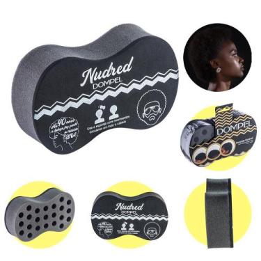 Imagem de Esponja para Cabelo Crespo Encaracolado Afro Nudred Dompel Preto