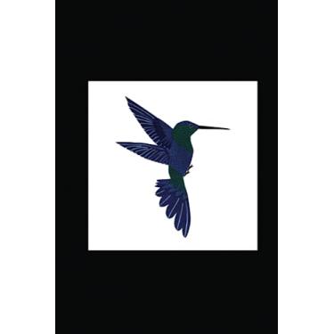 Imagem de HUMMINGBIRD Notebook: LINED paper, 120 page 6”x9” wide/legal ruled composition pad with POP ART cover for school, college, English, science, travel ... like to stay between the lines: Structured