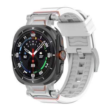Imagem de synsing Pulseira esportiva robusta para Galaxy Watch Ultra 7 (largura de 26 mm) compatível com Samsung Watch Ultra de 47 mm, pulseira respirável de substituição para homens com TPU premium e conector