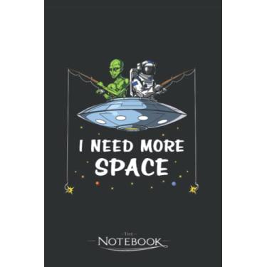 Imagem de Notebook: Alien Astronaut Fishing: Journal Diary A Gratitude Notebook For all Genders | 120 pages, 6 x 9 in Notes