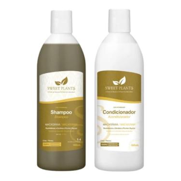 Imagem de Kit Shampoo e Condicionador Sweet Plants Macadâmia Cães e Gatos 500ml 6 Fragrâncias