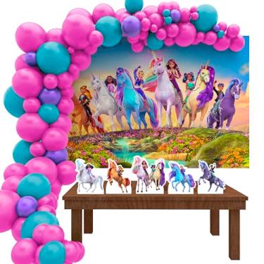 Imagem de Kit Decoração Festa de Aniversário Infantil Academia Unicórnio