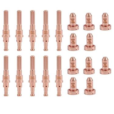 Imagem de Lewan 10 peças 9-8252 pontas de bocal 60A e 10 peças 9-8232 ajuste eletrodo Thermal Dynamics SL60/SL100 consumíveis de tocha de corte a plasma