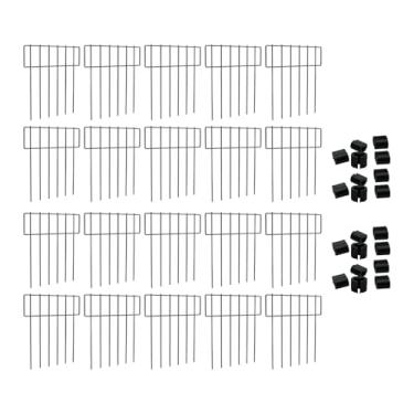 Imagem de WeiLaiKeQi 10Pcs Painéis de cerca de jardim decorativos, cerca de borda de ferro de fazenda, cerca de jardim ao ar livre, barreira de animais para gramado,