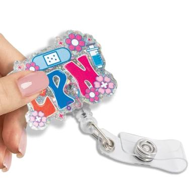 Imagem de Pishovi LPN Clipe retrátil para cartão de identidade, band-aid engraçado, suporte de crachá para enfermeiras práticas licenciadas, presentes de formatura de enfermeiros práticos licenciados, presentes