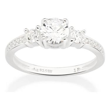 Imagem de Anel Solitário Cravejado Por 14 Zircônias 810230 - Rommanel, Branco, 2