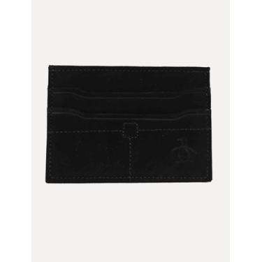 Imagem de Carteira Original Penguin Masculina Porta Cartão Suede Preta, Único