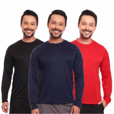 Imagem de Kit 3 Camisas Térmica Proteção Solar Frio E Calor Envio Já - MC Digita