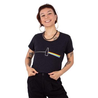 Imagem de Camiseta Feminina Cerveja Pink Floyd The Dark Side Sátira - Art Rock, 