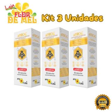Imagem de Apis Flora Apireal Geleia Real Liofilizada C/30 Kit 3 Unidades