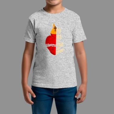 Imagem de Camisetas Infatil Religiosa Casual Manga Curta Gola Redonda Mi Vida - 