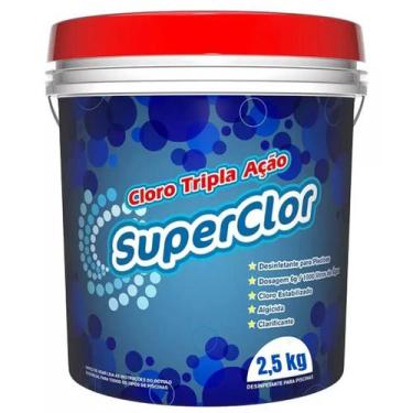 Imagem de Cloro superclor clorup 3 em 1 para piscinas balde 2.5 kg