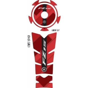 Imagem de Adesivos Protetor De Tanque Bocal Fazer Fz15 2023 Vermelho - Resitank