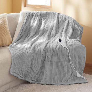 Imagem de Cobertor Elétrico Bedsure 130x150cm - Cinza Claro
