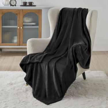 Imagem de Cobertor Fleece Bedsure XL Preto - 130x180cm - 300GSM