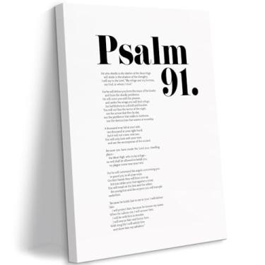Imagem de Salmo 91 arte de parede versículo bíblico tela decoração de parede escritura cristã arte de parede imagens religiosas versículo bíblico pôster arte moderna pintura cristã para sala de estar quarto