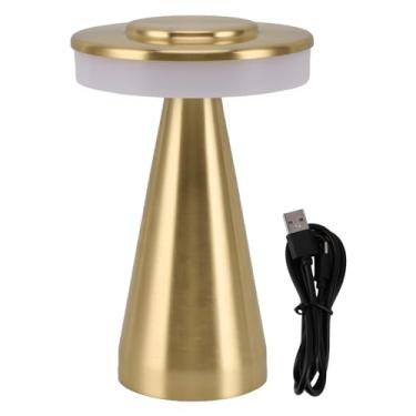 Imagem de GRCFUMO portátil LED LEITO NOITE LUZ, Lâmpada recarregável com 3 Controle de Touch Tow Toups Toup Toup, pequeno luminador de mesa sem fio para creche infantil, restaurante, quarto (Ouro)